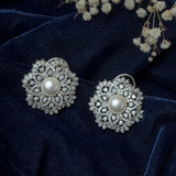 Silver Plated Womens Pair of Stud Earrings