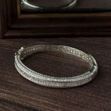 Silver Plated Zircon Womens Kada