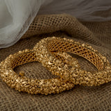 Isvaraah Gold Plated Womens Pair of Bangles