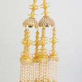 Gold Plated Womens Kundan, Polki Pair of Kaleeras