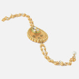 Gold Plated Kundan, Polki Womens Bracelet