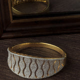 Gold Plated Zircon Womens Kada