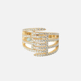 Zia 2.0 Gold Plated Womens Zircon Ring