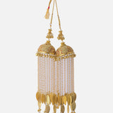 Gold Plated Womens Kundan, Polki Pair of Kaleeras