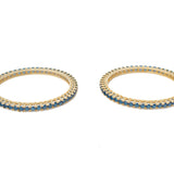 Zia 2.0 Gold Plated Blue Womens Zircon a Pair of Bangles