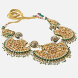 Gold Plated Multicolored Womens Short Necklace