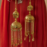 Gold Plated Womens Pair of Kaleeras (Freesize)