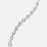 Silver Plated Womens Zircon Bracelet