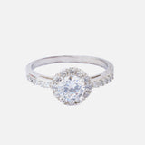 Silver Plated Womens Zircon Ring