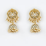 Saadgi Gold Plated Womens Kundan, Polki Pair of Dangler Earrings (Freesize)
