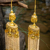 Gold Plated Womens Kundan, Polki Pair of Kaleeras