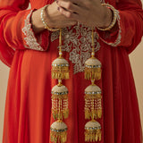 Gold Plated Womens Pair of Kaleeras (Freesize)