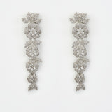 Zia Silver Plated Zircon Womens Pair of Danglers Earrings (Freesize)