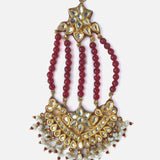 Gold Plated Red Womens Beaded Paasa