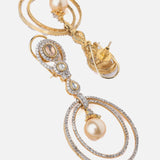 Gold Plated Womens Pair of Hoop Earrings