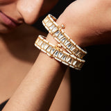 Aatman Gold Plated White Womens Synthetic Stone Pair of Bangles