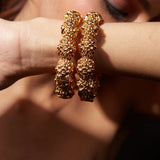 Isvaraah Gold Plated Womens Pair of Bangles