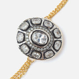 Gold Plated Black Womens Diamond Bracelet