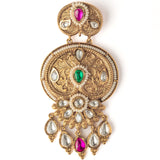 Isvaraah 2.0 Gold Plated Multicolored Womens Pair of Chandbali Earrings