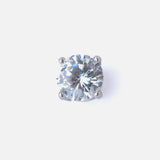 Silver Plated Womens Diamond Stud Pair of Earrings