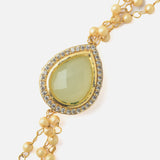 Gold Plated Synthetic Stone Womens Bracelet