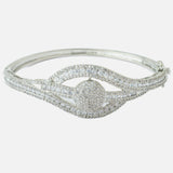 Silver Plated Zircon Womens Kada