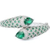 Florence Silver Plated Green Womens Kada
