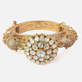 Gold Plated Kundan, Polki Womens Kada