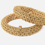 Gold Plated Temple Womens Pair of Bangles