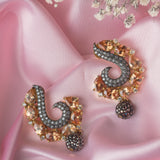 Gold Plated Yellow Womens Pair of Drop Earrings