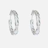 Silver Plated Womens Pair of Hoop Earrings