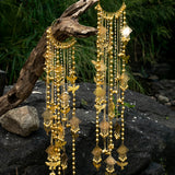 Gold Plated Womens Kundan, Polki Pair of Kaleeras