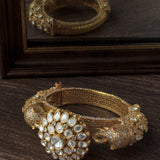 Gold Plated Kundan, Polki Womens Kada