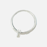 Zia 2.0 Silver Plated Womens Zircon Ring