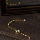 Gold Plated Green Colored Kundan, Polki Womens Bracelet
