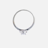Silver Plated Womens Zircon Ring