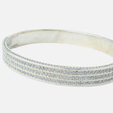 Silver Plated Zircon Womens Kada