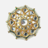 Gold Plated Womens Kundan & Polki Ring