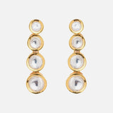 Saadgi Gold Plated Womens Pair of Drop Earrings