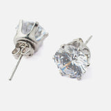 Zia Silver Plated Womens Zircon Pair of Earrings (Freesize)
