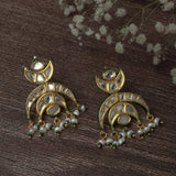 Gold Plated Womens Pair of Drop Earrings