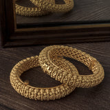Gold Plated Temple Womens Pair of Bangles