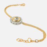 Gold Plated Kundan, Polki Womens Bracelet