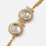 Gold Plated Womens Zircon Bracelet