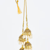 Gold Plated Womens Pair of Kaleeras (Freesize)