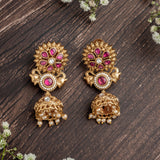 Isvaraah 2.0 Gold Plated Pink Womens Pair of Jhumka Earrings