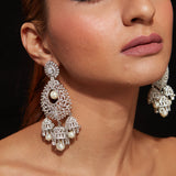 Zia Silver Plated Womens Zircon Pair of Earrings