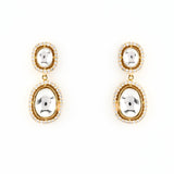 Burgundy Gold Plated Kundan, Polki Womens Pair of Danglers Earrings (Freesize)
