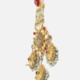 Gold Plated Red Womens Beaded Paasa