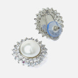 Silver Plated Womens Pair of Stud Earrings
